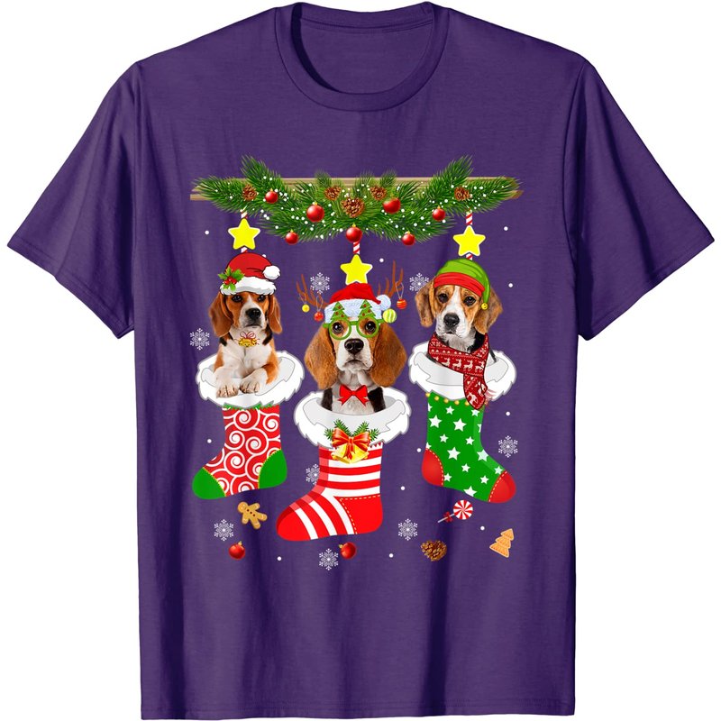 T-shirt de Noël pour homme, amateur de Beagle — T-shirts pour hommes