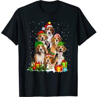 Beagle Lover Christmas Santa Hat T-Shirt for Men — Mens T Shirts