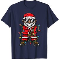 Check Brand For 50 T-shirt de Noël Santa Noir pour Hommes — T-shirts pour hommes
