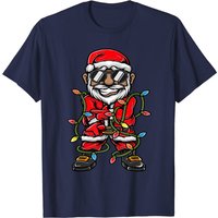 T-shirt de Noël avec Père Noël noir pour hommes — T-shirts pour hommes