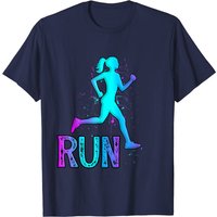 T-shirt Running Girl pour hommes en noir — T-shirts pour hommes