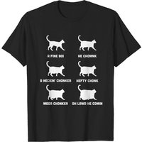 Funny Cats Meme Chonk Cat Chart T-Shirt for Men