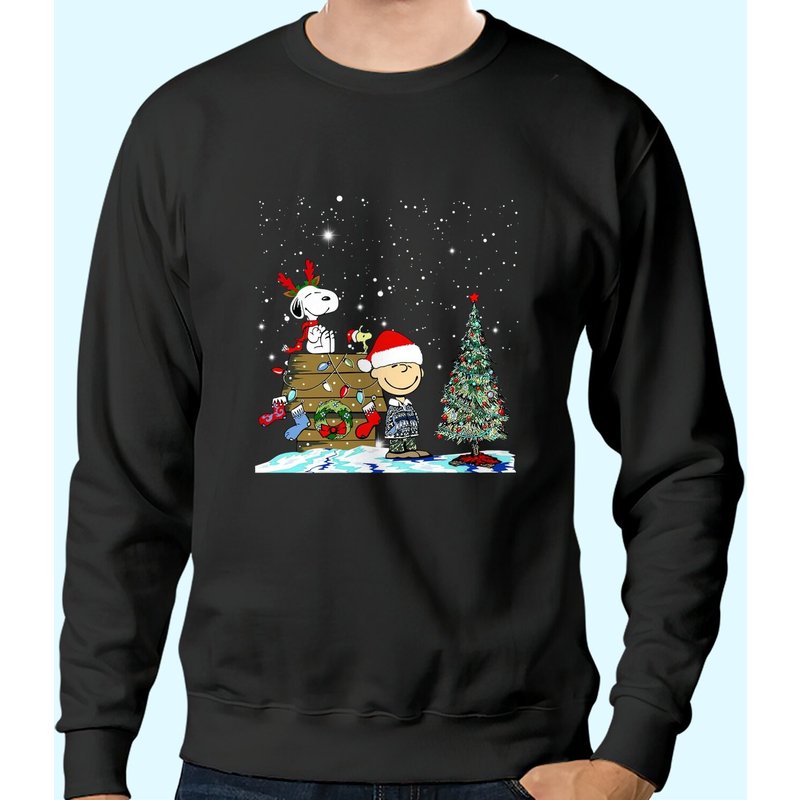 Sweatshirt de Noël Cartoon Charlie Brown pour Unisexe