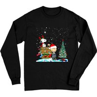 T-shirt à manches longues Charlie Brown Cartoon Noël pour unisexe — T-shirts pour hommes