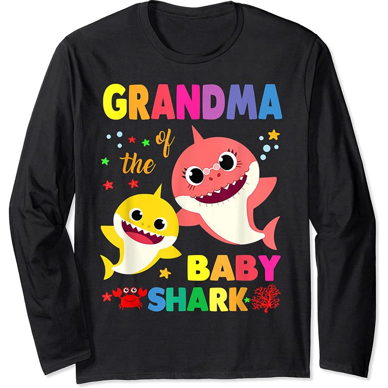 Grandma Of The Baby Shark Birthday Long Sleeve T-Shirt