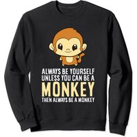 Funny Monkey Sweatshirt with Motivational Quote — Mens Hoodies
