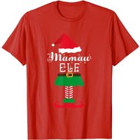 Mamaw Elf Christmas Family Elves Matching Costume T-Shirt for Men