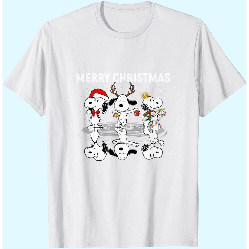 T-shirts de Noël Snoopy pour hommes en noir — T-shirts pour hommes