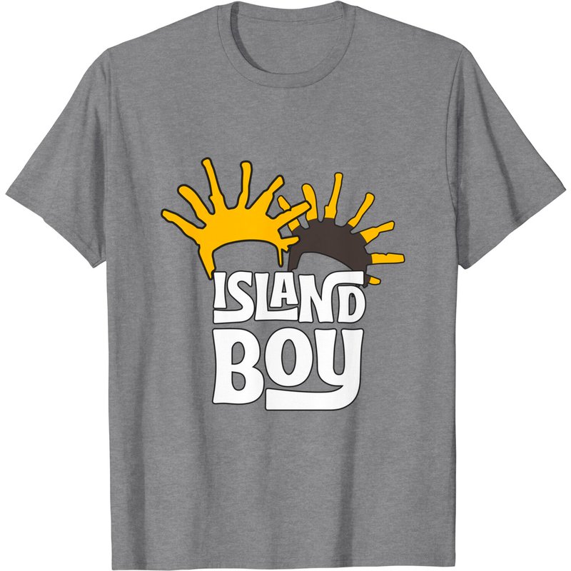 T-shirt I'm An Island Boy pour hommes en noir — T-shirts pour hommes