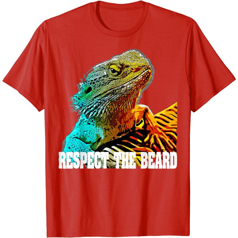 T-shirt Respect The Beard Bearded Dragon pour hommes — T-shirts pour hommes