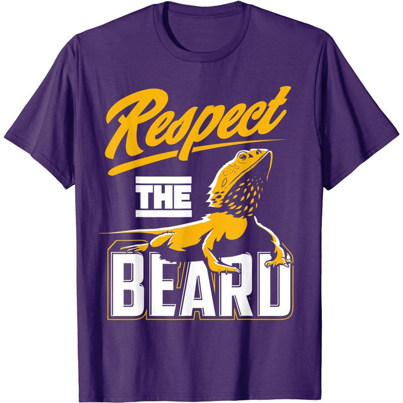T-shirt Pogona & Dragon Barbu Respect The Beard pour hommes — T-shirts pour hommes