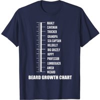 T-shirt avec graphique de croissance de barbe pour hommes