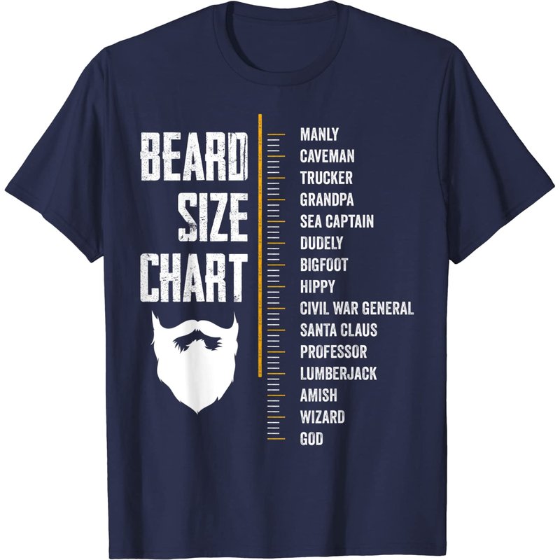T-shirt Mesure de Barbe pour Hommes - Suivi de Croissance — T-shirts pour hommes