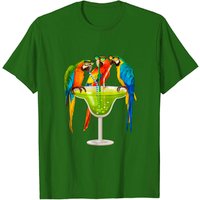 T-shirt pour hommes : Perroquets buvant une margarita en vacances d'été