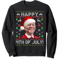 Sweatshirt Santa Biden 4 juillet Laide Noël