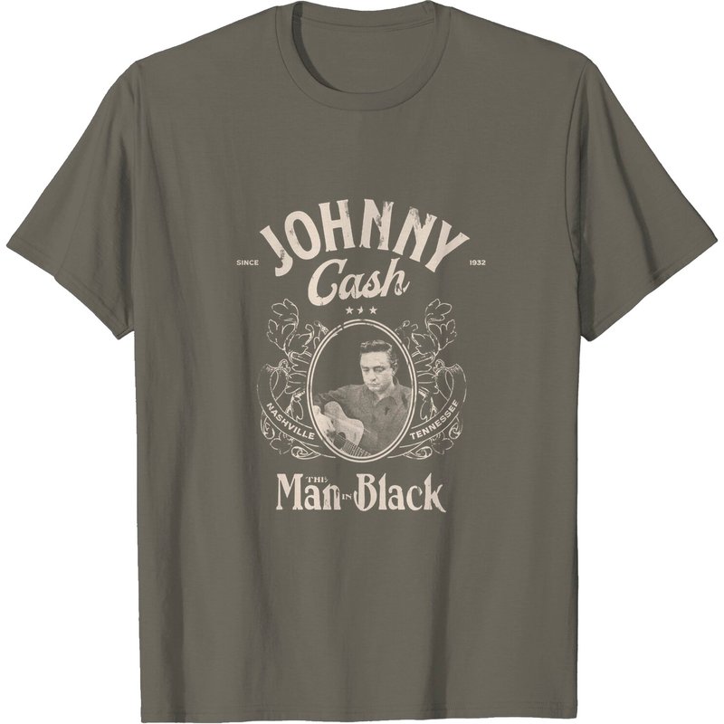 T-shirt graphique Johnny Cash The Man In Black pour hommes — T-shirts pour hommes