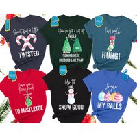 T-shirt assorti de Noël 2023 pour hommes - Noir — T-shirts pour hommes