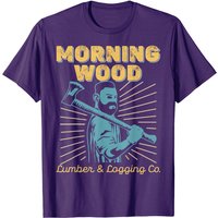 T-shirt Bearded Lumberjack Morning Wood Jeu de Mots sur le Bois — T-shirts pour hommes