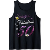 Débardeur Floral 50e Anniversaire Sassy & Fabulous 1971