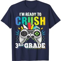T-shirt Vidéo de Retour à l'École Je Suis Prêt à Écraser la 3e Année — T-shirts pour hommes