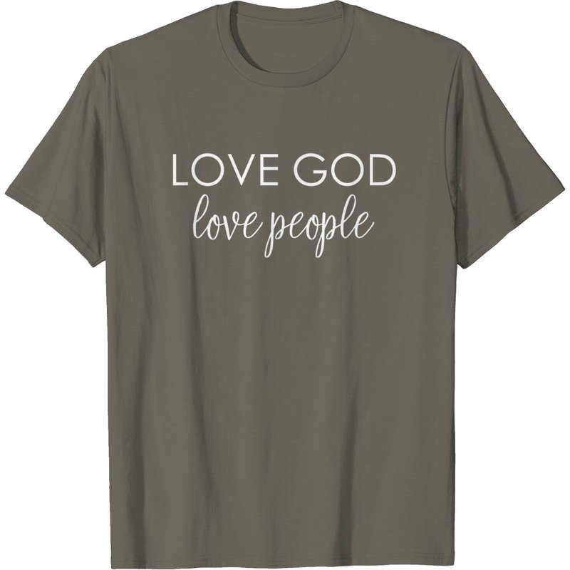 T-shirt Vintage Chrétien Love God Love People pour Hommes — T-shirts pour hommes