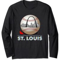 T-shirt à manches longues Saint Louis Red Cardinal pour hommes — T-shirts pour hommes