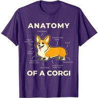 T-shirt Anatomie Amusante d'un Corgi pour Amateurs de Chiens — T-shirts pour hommes