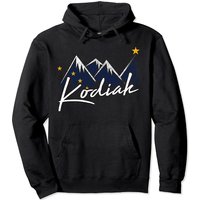 Hoodie Distress Kodiak Alaska Drapeau Montagnes pour Unisexe — Sweats à capuche pour hommes