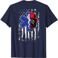 T-shirt EMT Pompier Paramedic Cadeau Impression au Dos pour Hommes — T-shirts pour hommes
