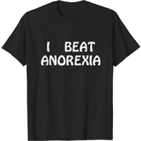 T-shirt I Beat Anorexia pour hommes en noir — T-shirts pour hommes