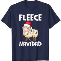 T-shirt de Noël Fleece Navidad Funny Shepp pour hommes — T-shirts pour hommes