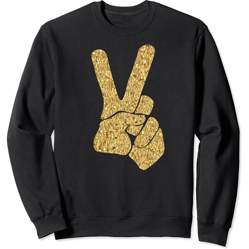Sweatshirts Unisex Métalliques en Noir — Sweats à capuche pour hommes