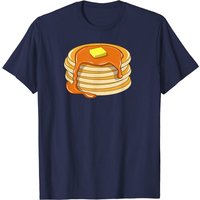 Pancake Cartoon T-Shirts for Men in Black