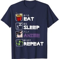 Eat Sleep Anime Repeat Kawaii Otaku Manga T-Shirt for Men