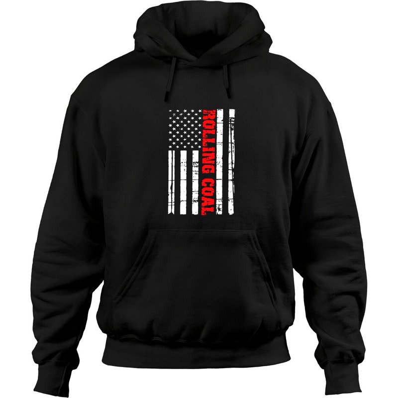 Hoodie Diesel Rolling Coal Flag Truck Turbo Brothers — Sweats à capuche pour hommes