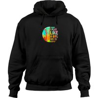 Je Joue Comme Une Fille Hoodie Pullover Softball