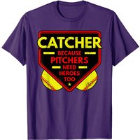 T-shirt pour hommes Catcher Because Pitchers Softball Player