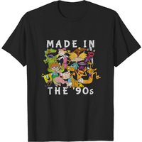 T-shirt Nickelodeon Made In The 90's Collage de Personnages Foncés — T-shirts pour hommes