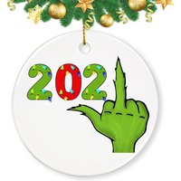 2021 Christmas Grinch Hand Ornament — Ornaments