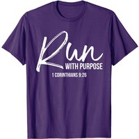 Christian Runner Gift Men's T-Shirt with Purpose Quote — Mens T Shirts