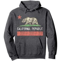 California Republic Vintage Charcoal Hoodie for Men