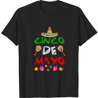 Mexico Cinco De Mayo T-Shirt for Men in Black