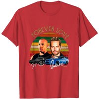 T-Shirt Vintage Forever Love Dominic Toretto et Brian Oconner — T-shirts pour hommes