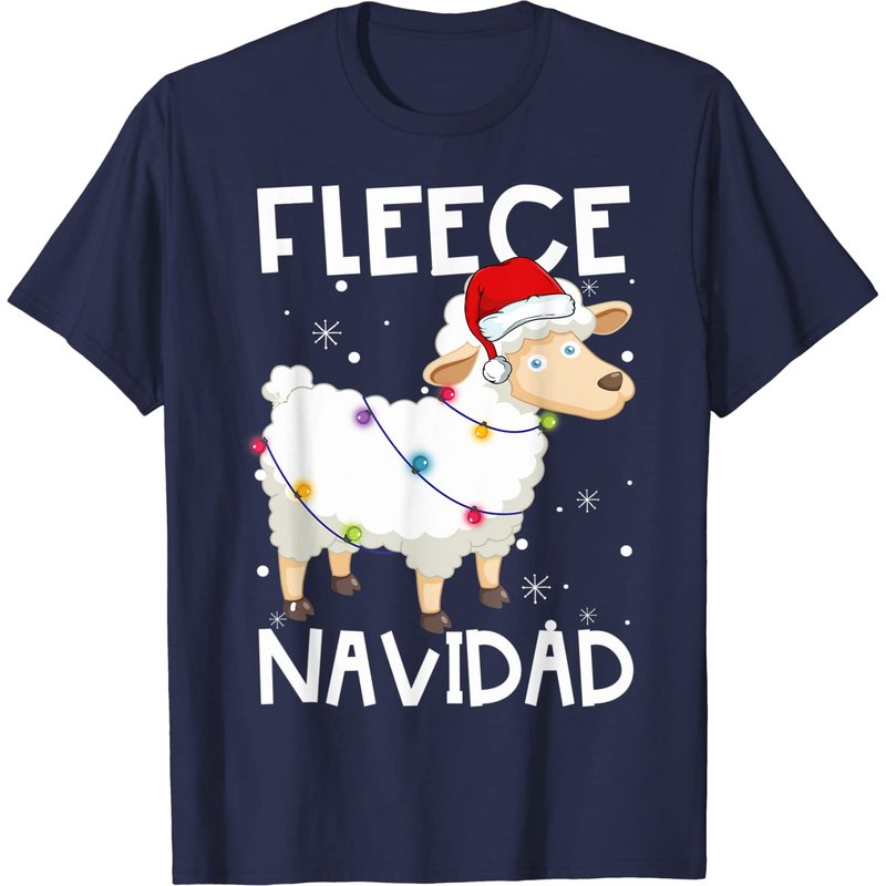 T-shirt Fleece Navidad Feliz Sheep Noël pour hommes — T-shirts pour hommes