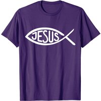 Jesus Fish T-Shirt for Men - Black
