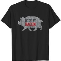 T-shirt Body By Bacon Diète Cétogène Faible en Glucides et Riche en Gras pour Hommes — T-shirts pour hommes