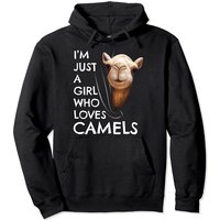 Sweat à capuche Camel Faces Juste une fille qui aime les chameaux — Sweats à capuche pour hommes