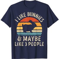 I Like Bunnies And Maybe Like 3 People Bunny Rabbit T-Shirt — Mens T Shirts