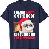 T-shirt Noël Chat Déteste le Père Noël Chats Grincheux pour Hommes