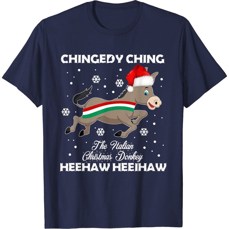 T-shirt pour hommes Dominick l'âne de Noël